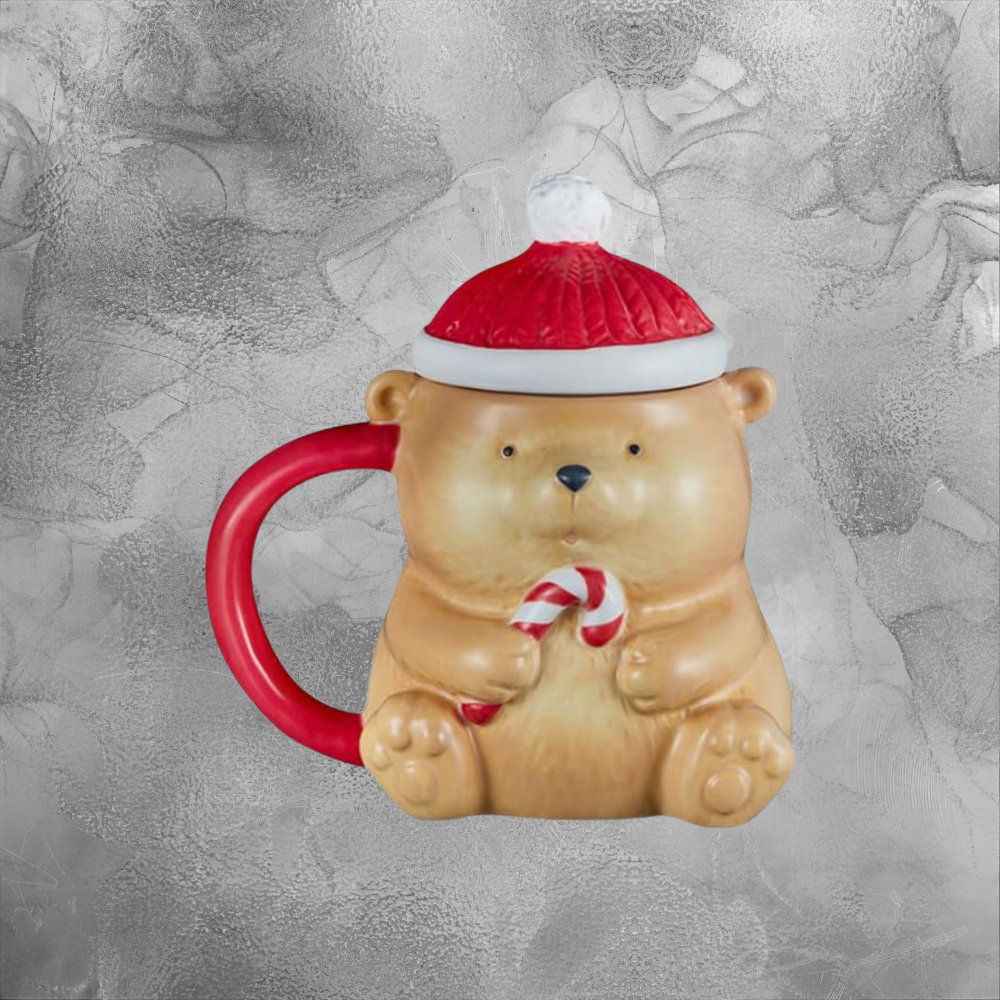 Cozy Holiday Bear Mug For Hot Cocoa Lovers Warm Christmas Ceramic Cup