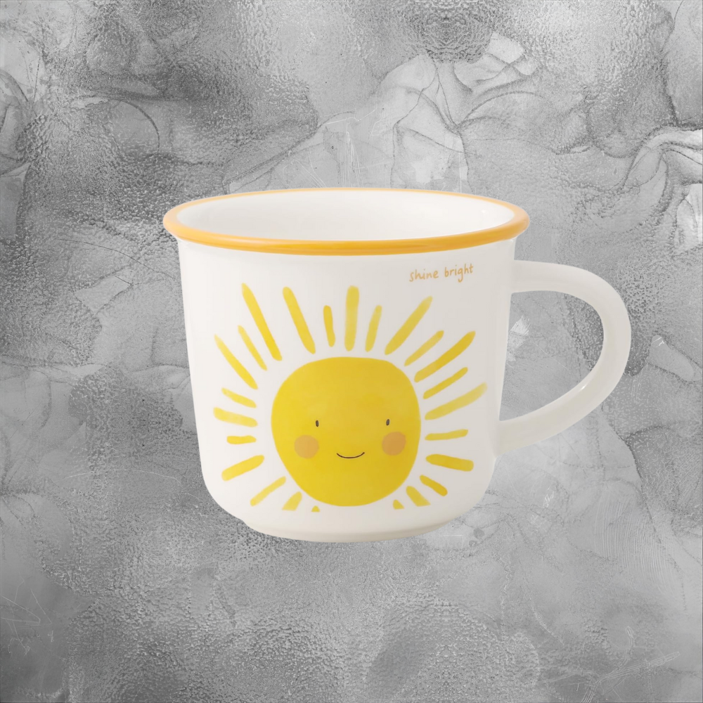 Sunshine Ceramic Mug Cozy Morning Vibes Cheerful Yellow Coffee Cup