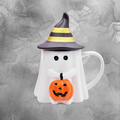 Cute Ghost Mug With Lid For Halloween Nights Cozy Ceramic Cup