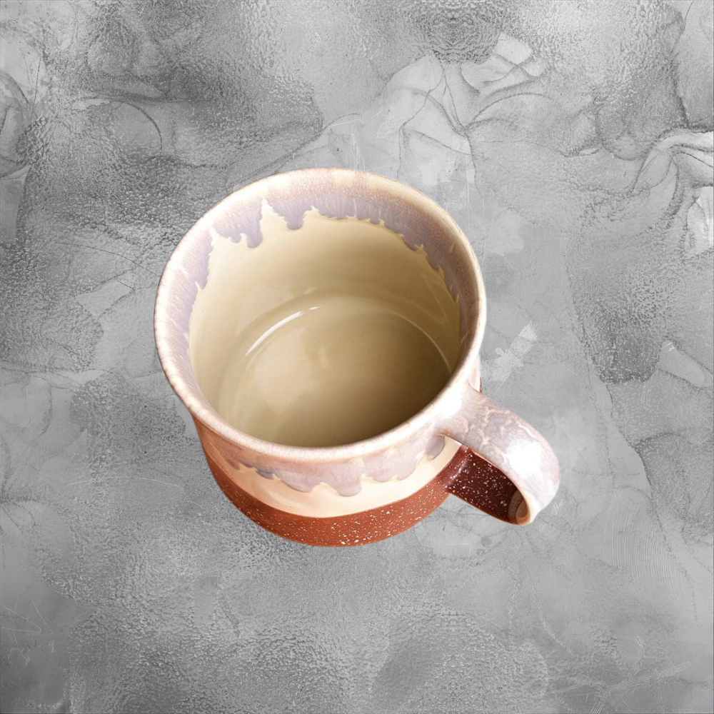 Handmade Ceramic Mug Cozy Drip Glaze Coffee Cup For Slow Mornings Warm Home