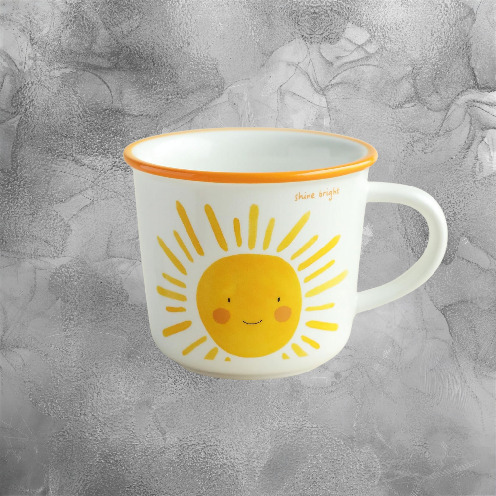 Sunshine Ceramic Mug Cozy Morning Vibes Cheerful Yellow Coffee Cup