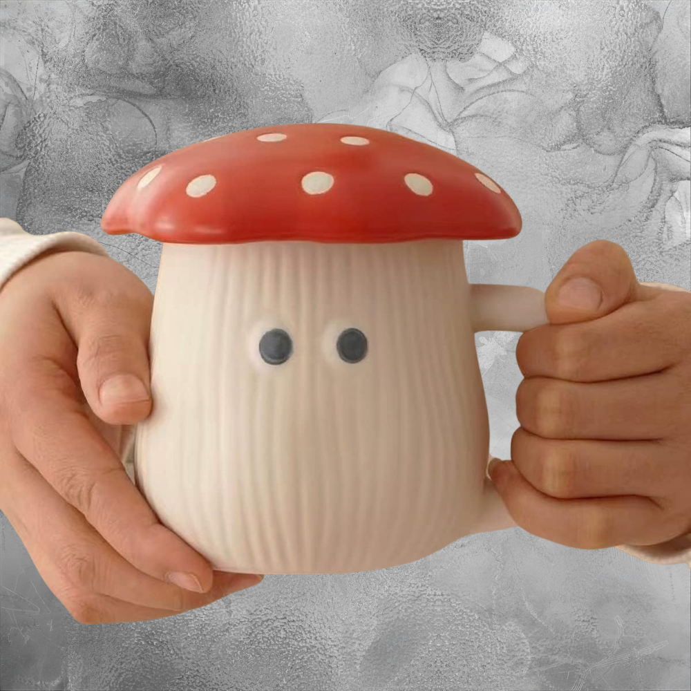 Mushroom Cottage Mug Whimsical Cozy Gift For Nature Lovers And Calm Mornings