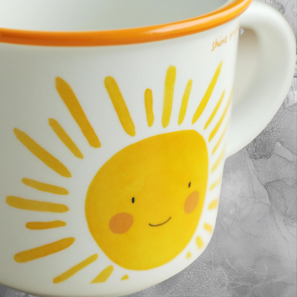 Sunshine Ceramic Mug Cozy Morning Vibes Cheerful Yellow Coffee Cup