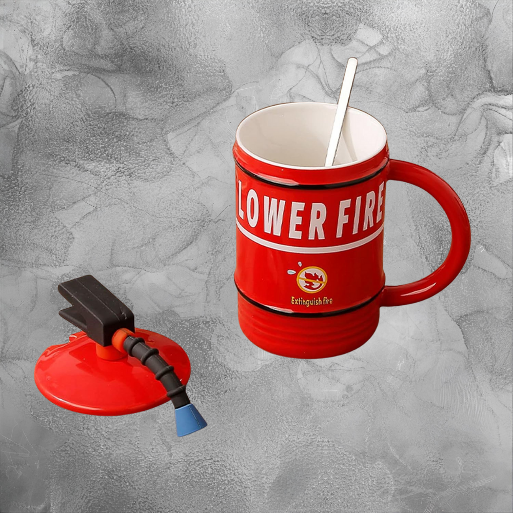 Fire Extinguisher Mug Funny Gift For Coffee Lovers Cozy Everyday Cup