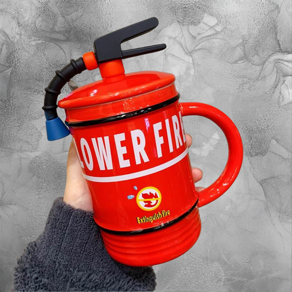 Fire Extinguisher Mug Funny Gift For Coffee Lovers Cozy Everyday Cup