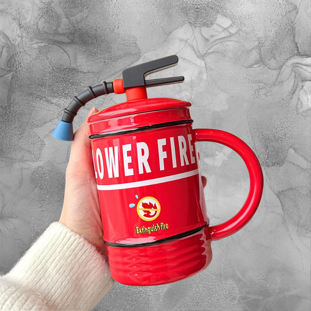 Fire Extinguisher Mug Funny Gift For Coffee Lovers Cozy Everyday Cup